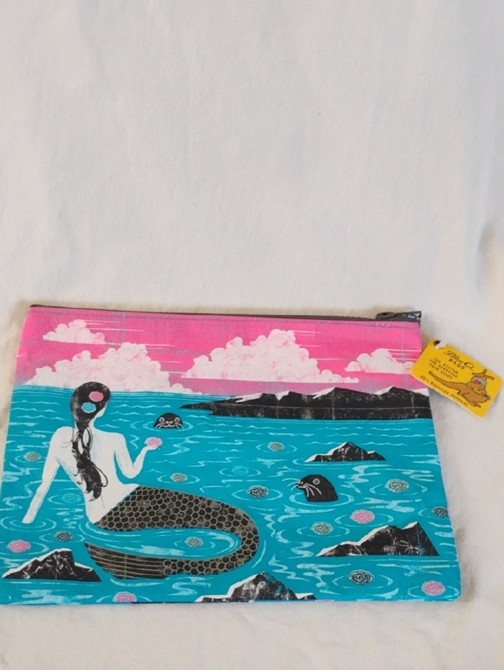Blue Q Mermaid Zipper Bag Original Tag